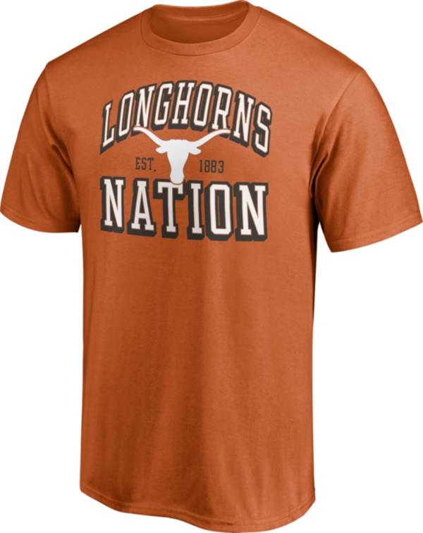 NCAA Men's Texas Longhorns Orange Cotton T-Shirt