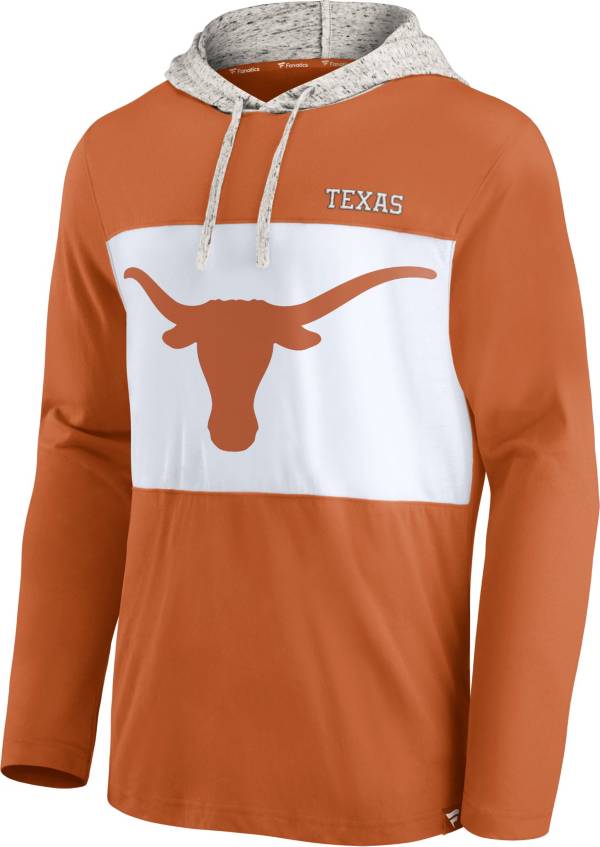 NCAA Men's Texas Longhorns Burnt Orange Long Sleeve Hooded T-Shirt