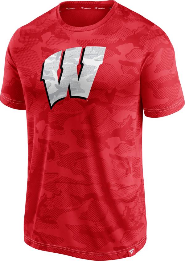 NCAA Men's Wisconsin Badgers Red Camo T-Shirt