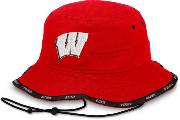 Top of the World Men's Wisconsin Badgers Red Iconic Bucket Hat