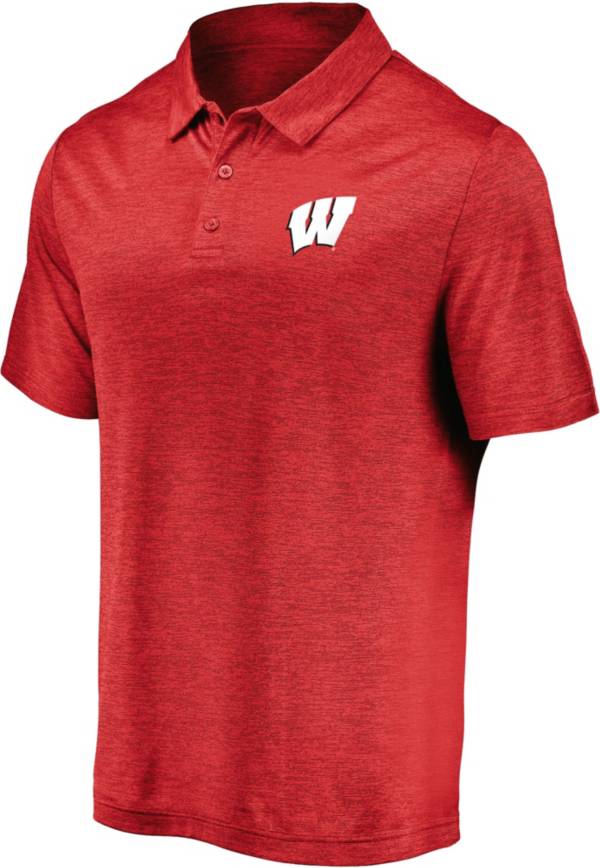 NCAA Men's Wisconsin Badgers Red Polo