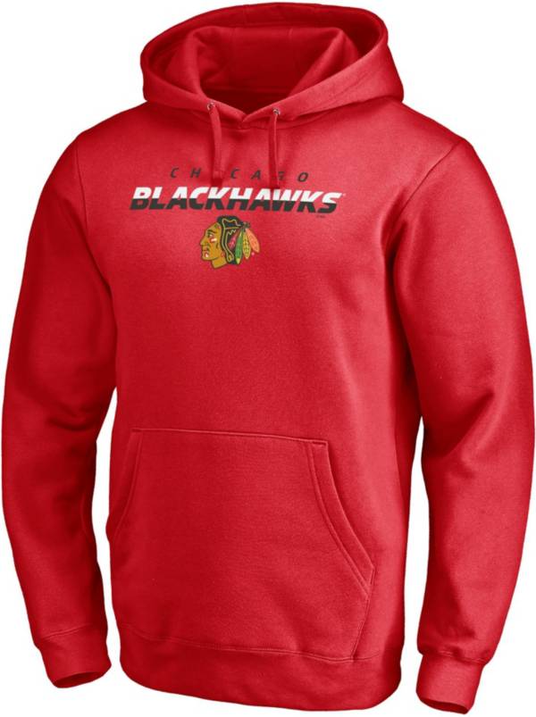 NHL Chicago Blackhawks Block Party Elevate Play Red Pullover Hoodie