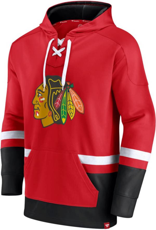 NHL Chicago Blackhawks Block Party Power Play Red Pullover Hoodie