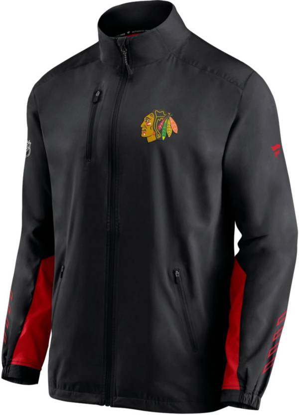 NHL Chicago Blackhawks Authentic Pro Locker Room Rink Black Full-Zip Jacket