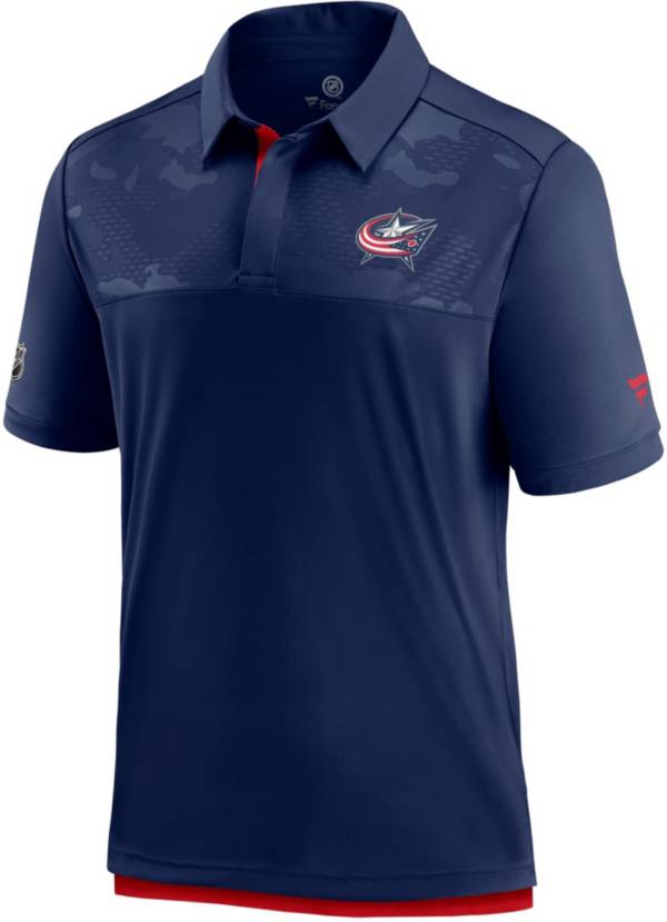 NHL Columbus Blue Jackets Authentic Pro Locker Room Navy Polo