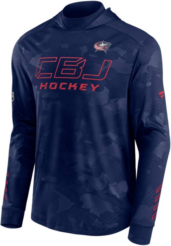 NHL Columbus Blue Jackets Authentic Pro Navy Pullover Hoodie