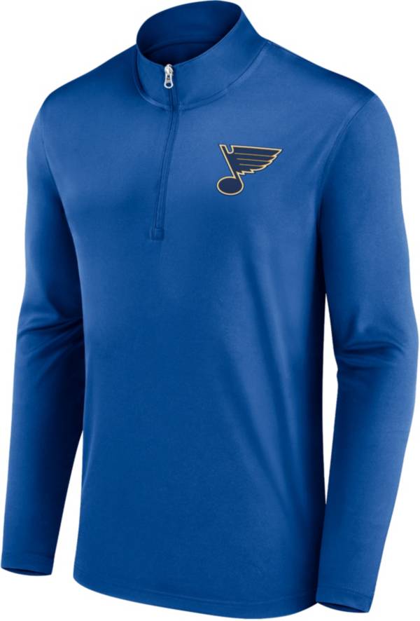 NHL St. Louis Blues Team Poly Royal Quarter-Zip Pullover Shirt