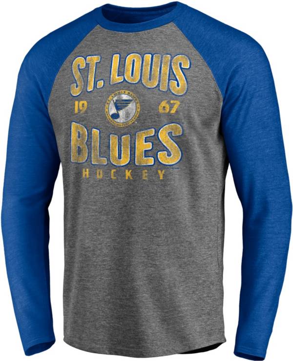 NHL St. Louis Blues Vintage Raglan Grey T-Shirt