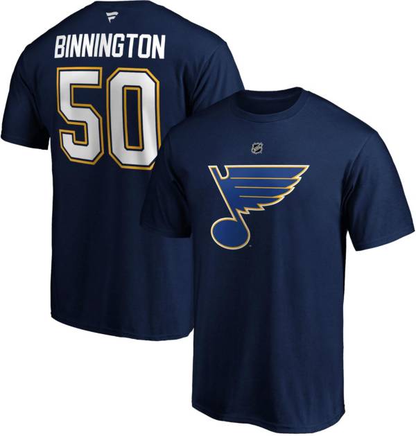 NHL St. Louis Blues Jordan Binnington #50 Navy Player T-Shirt