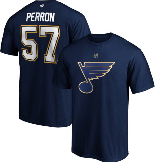 NHL St. Louis Blues David Perron #57 Navy Player T-Shirt