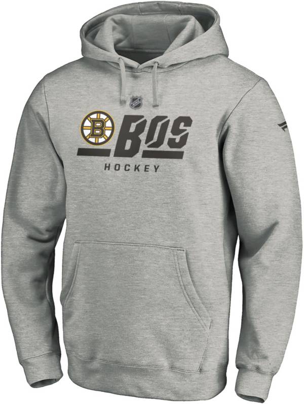 NHL Boston Bruins Authentic Pro Grey Pullover Hoodie