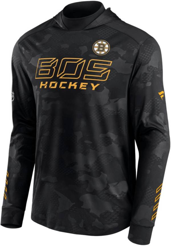 NHL Boston Bruins Authentic Pro Black Pullover Hoodie