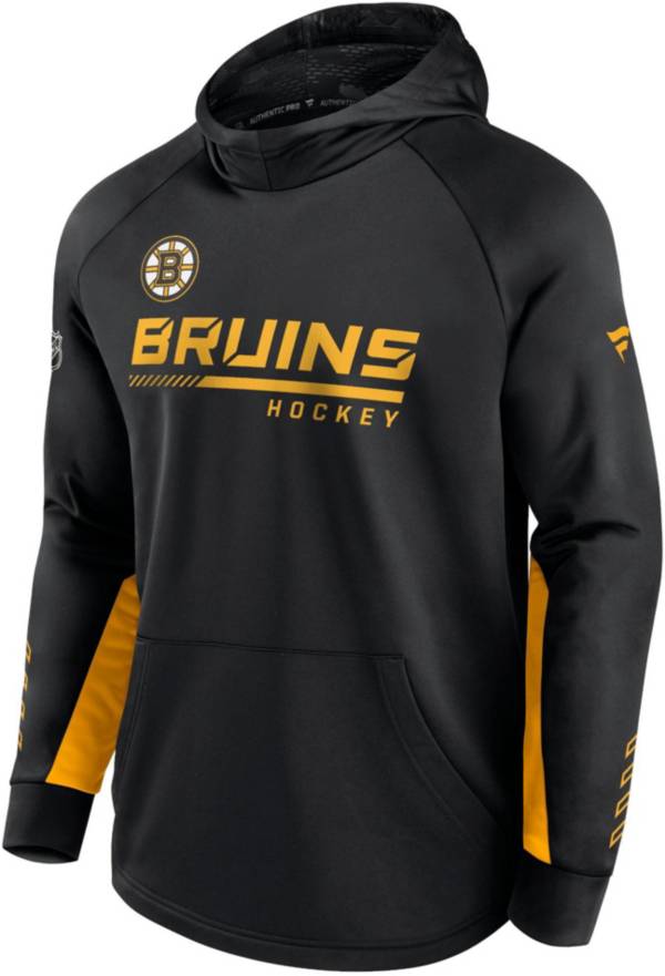 NHL Boston Bruins Authentic Pro Locker Room Black Pullover Hoodie