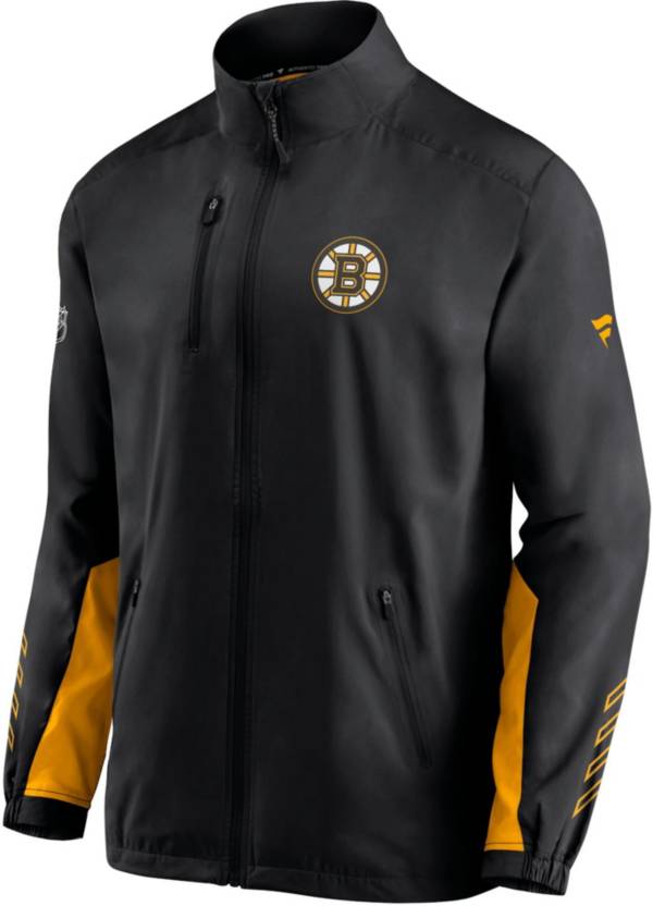 NHL Boston Bruins Authentic Pro Locker Room Rink Black Full-Zip Jacket