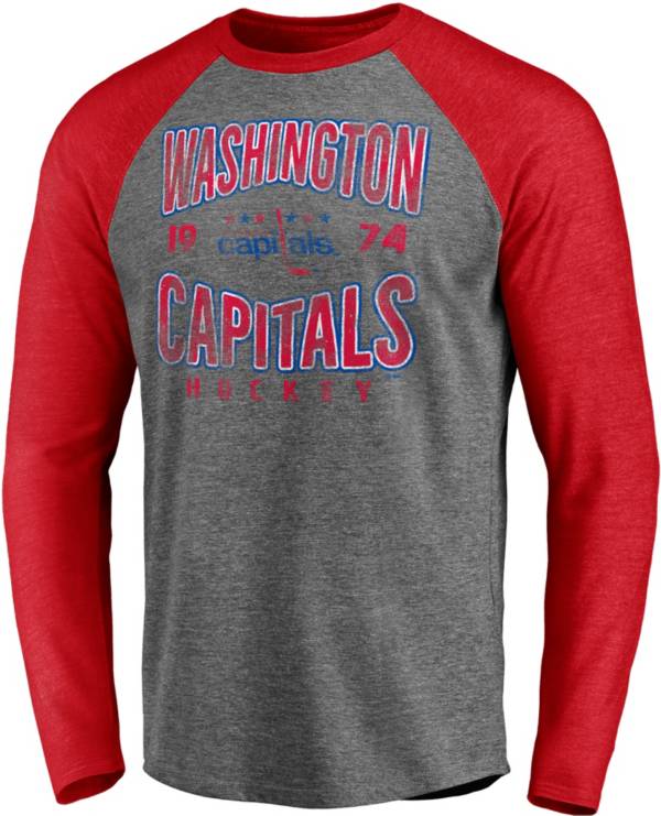 NHL Washington Capitals Vintage Raglan Grey T-Shirt