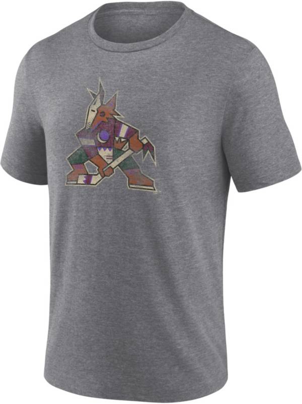 NHL Arizona Coyotes Distressed Logo Grey T-Shirt