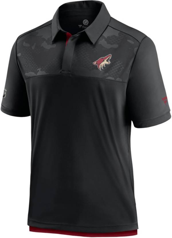 NHL Arizona Coyotes Authentic Pro Locker Room Black Polo