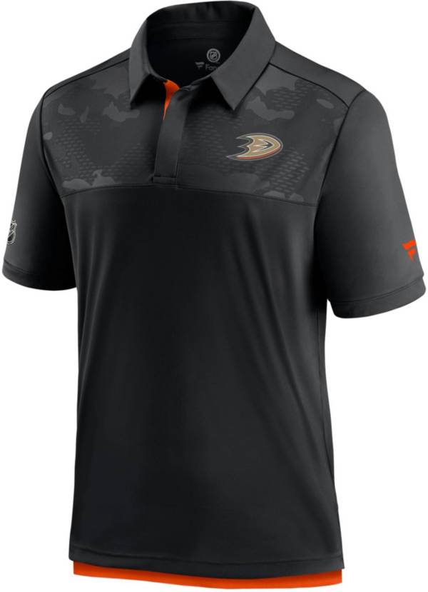 NHL Anaheim Ducks Authentic Pro Locker Room Black Polo