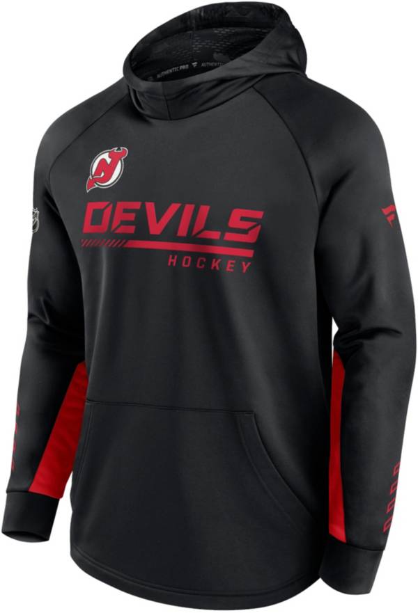 NHL New Jersey Devils Authentic Pro Locker Room Black Pullover Hoodie