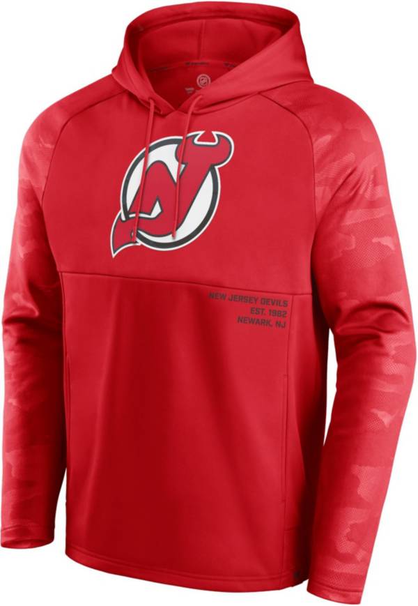 NHL New Jersey Devils Shade Defender Red Pullover Hoodie