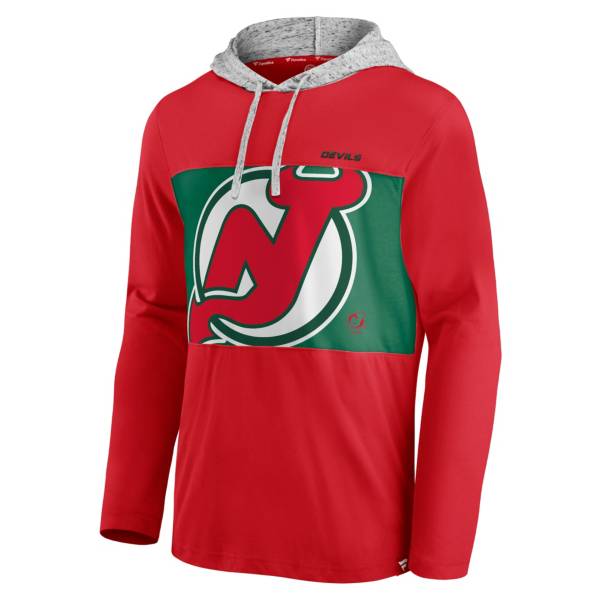 NHL New Jersey Devils Vintage Red Pullover Hoodie