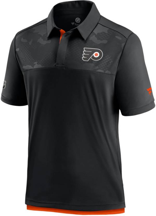 NHL Philadelphia Flyers Authentic Pro Locker Room Black Polo