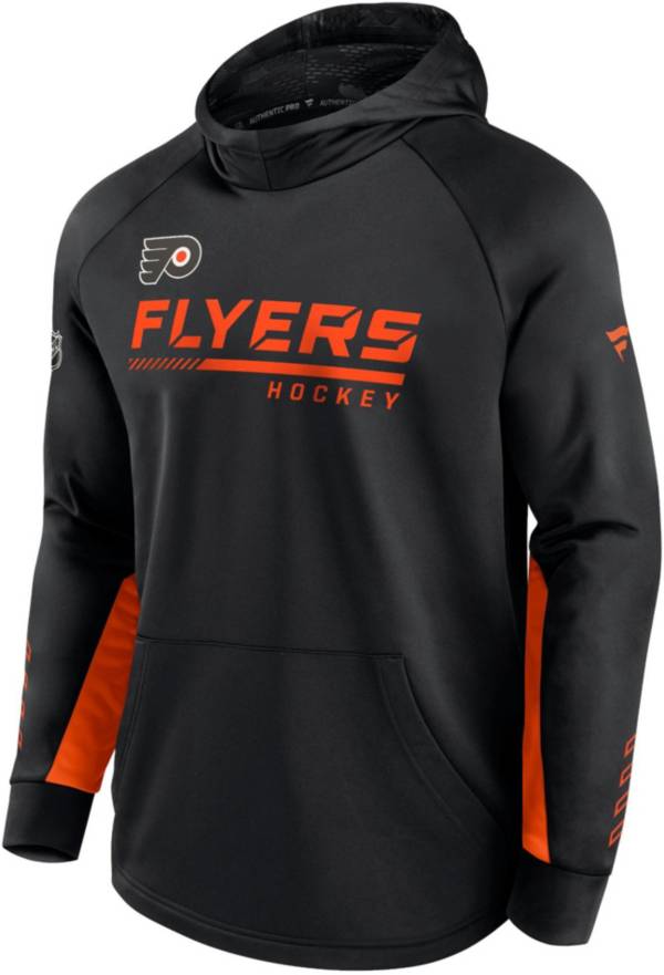 NHL Philadelphia Flyers Authentic Pro Locker Room Black Pullover Hoodie