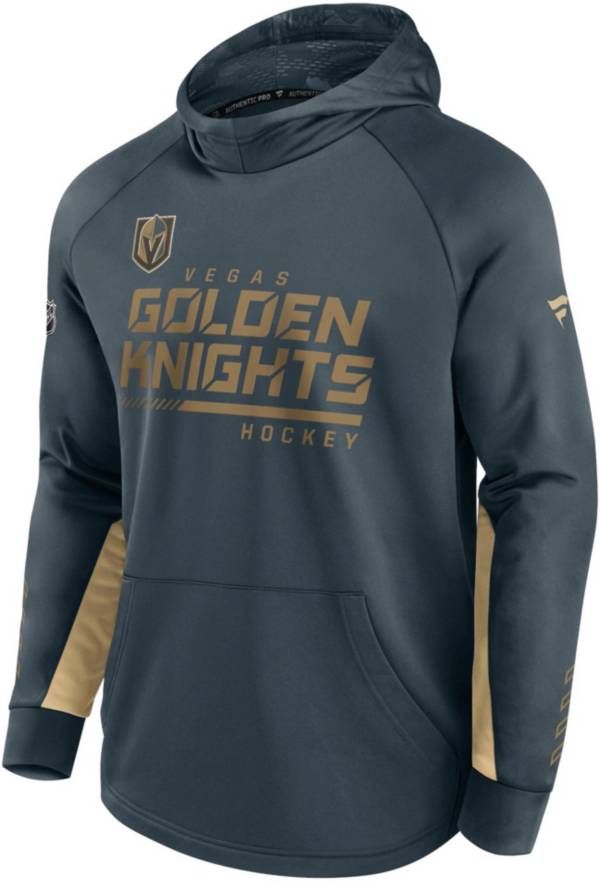 NHL Vegas Golden Knights Authentic Pro Locker Room Black Pullover Hoodie