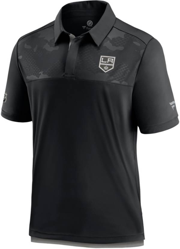 NHL Los Angeles Kings Authentic Pro Locker Room Black Polo