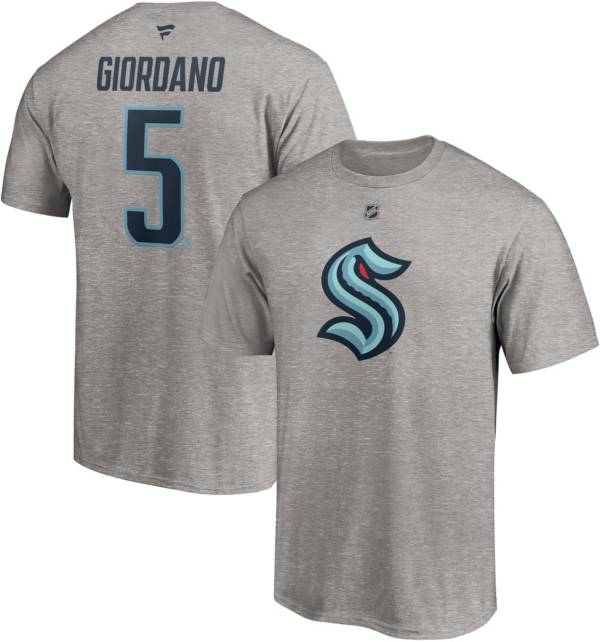 NHL Seattle Kraken Mark Giordano #5 Grey Player T-Shirt