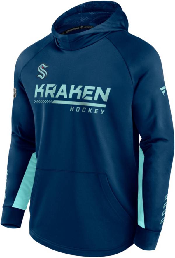 NHL Seattle Kraken Authentic Pro Locker Room Navy Pullover Hoodie