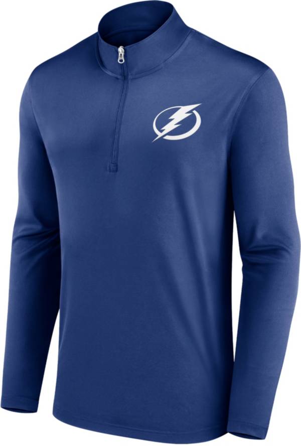 NHL Tampa Bay Lightning Team Poly Blue Quarter-Zip Pullover Shirt