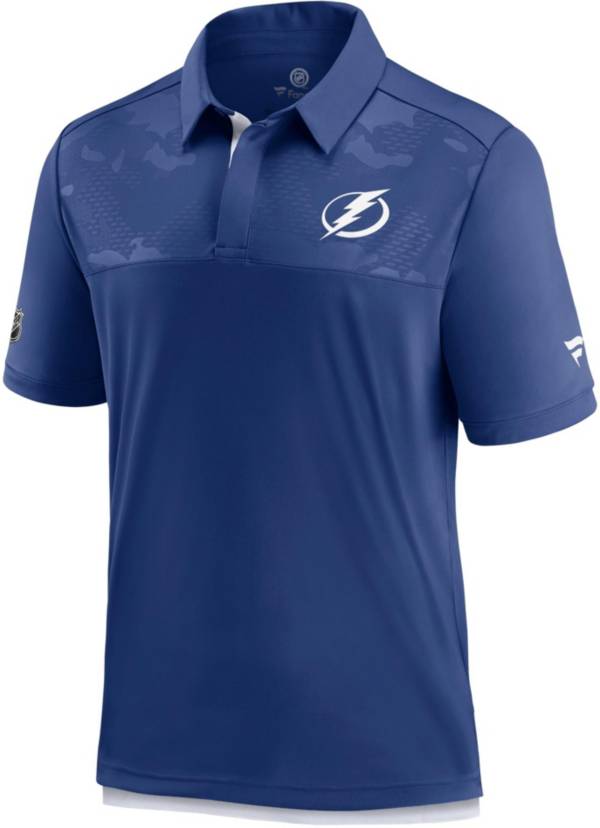 NHL Tampa Bay Lightning Authentic Pro Locker Room Blue Polo