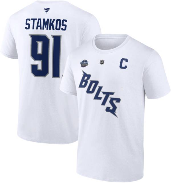 NHL '21-'22 Stadium Series Tampa Bay Lightning Steven Stamkos #91 White T-Shirt