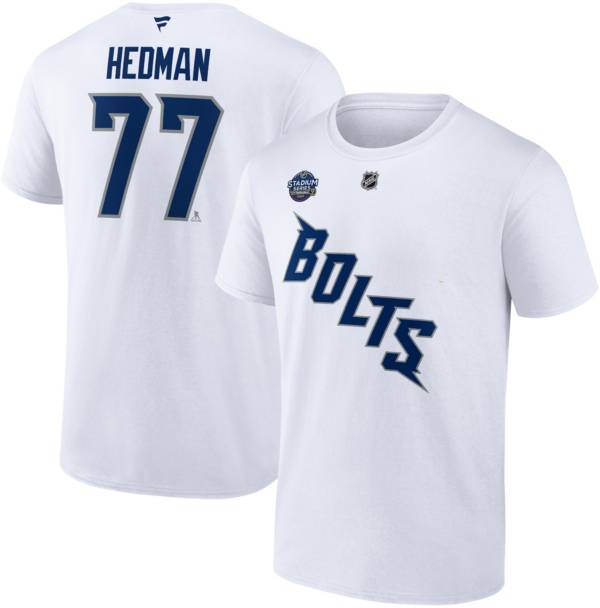 NHL '21-'22 Stadium Series Tampa Bay Lightning Victor Hedman #77 White T-Shirt