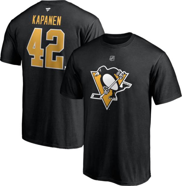 NHL Men's Pittsburgh Penguins Kasperi Kapanen #42 Black Player T-Shirt