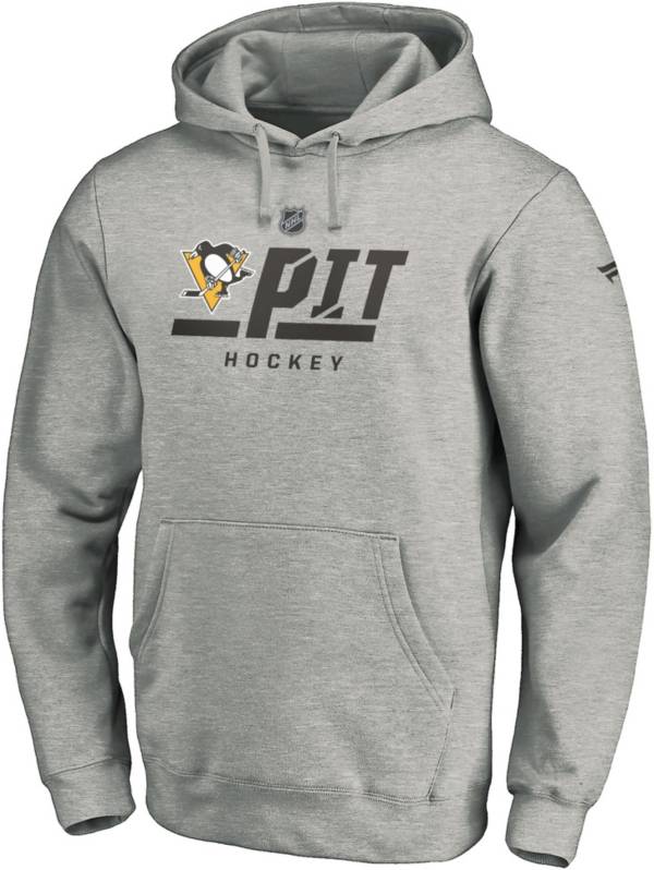 NHL Pittsburgh Penguins Authentic Pro Grey Pullover Hoodie