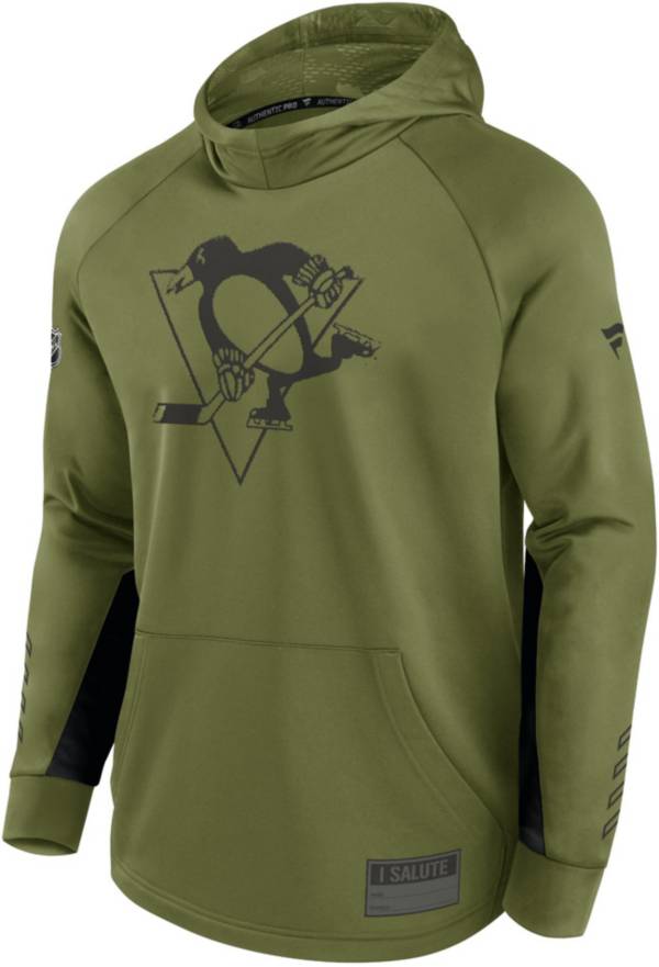 NHL Pittsburgh Penguins Authentic Pro Military Green Pullover Hoodie product image