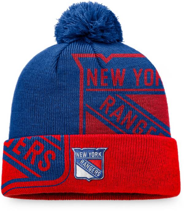 NHL New York Rangers Block Party Cuffed Pom Knit Beanie