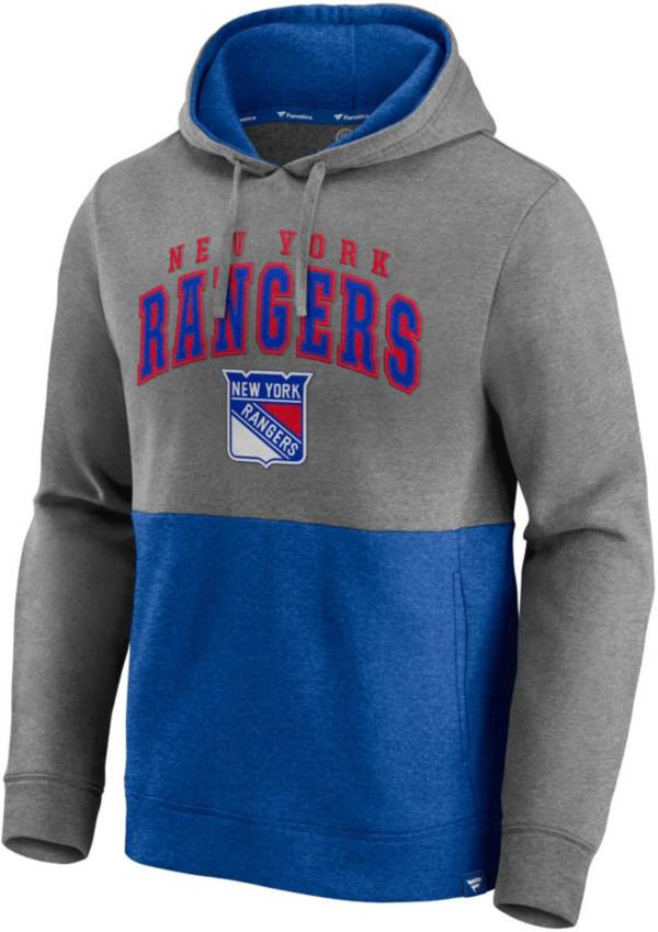NHL New York Rangers Block Party Signature Grey Pullover Hoodie