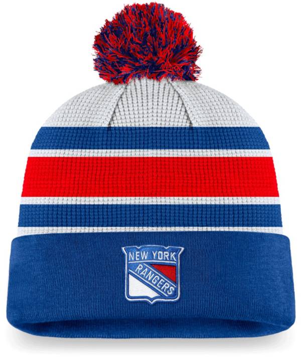 NHL New York Rangers Authentic Pro Jersey Pom Knit Beanie