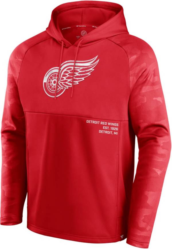 NHL Detroit Red Wings Shade Defender Red Pullover Hoodie