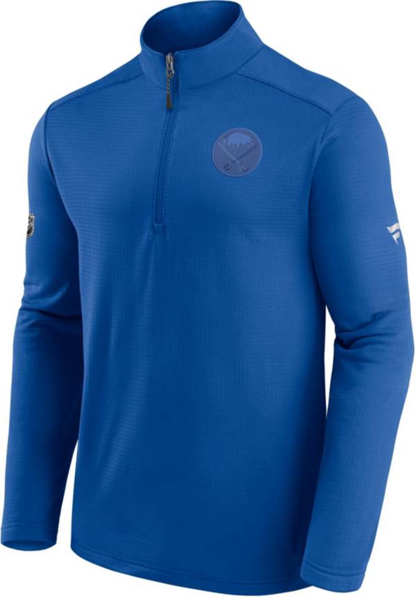 NHL Buffalo Sabres Authentic Pro Travel and Training Royal Quarter-Zip Pullover Shirt