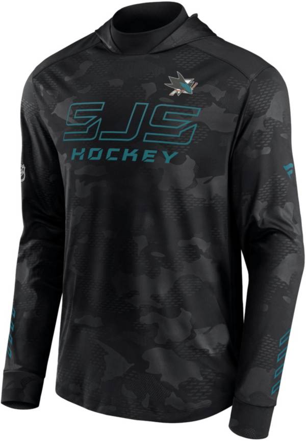 NHL San Jose Sharks Authentic Pro Black Pullover Hoodie