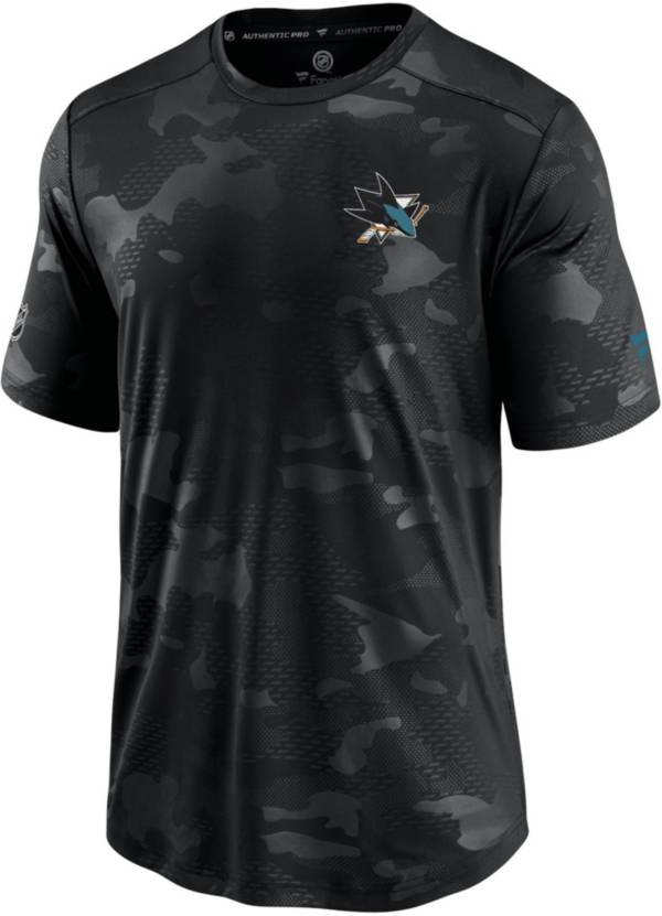 NHL San Jose Sharks Authentic Pro Locker Room Camo T-Shirt