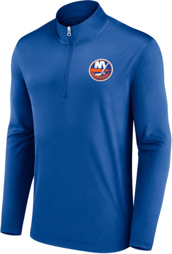 NHL New York Islanders Team Poly Royal Quarter-Zip Pullover Shirt
