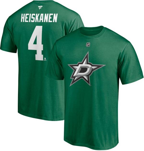 NHL Dallas Stars Miro Heiskanen #4 Green Player T-Shirt