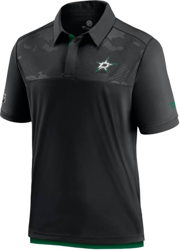 NHL Dallas Stars Authentic Pro Locker Room Black Polo