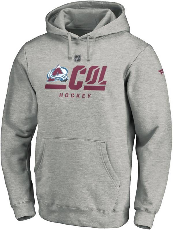 NHL Colorado Avalanche Authentic Pro Grey Pullover Hoodie