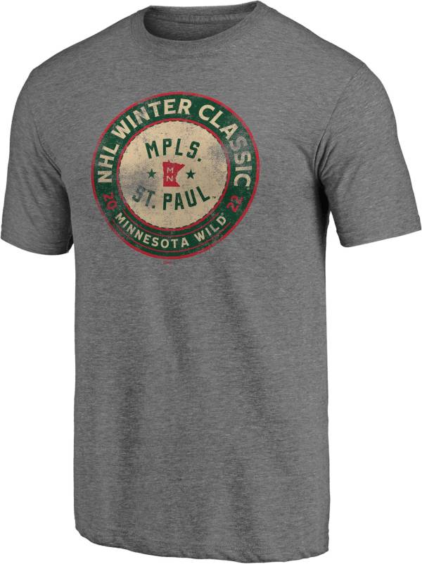 NHL '21-'22 Winter Classic Minnesota Wild Vintage Distressed Heather Grey T-Shirt product image